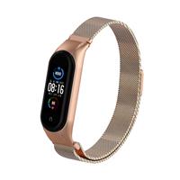 Strap-it Xiaomi Mi band 5 Milanese band (brons-goud)