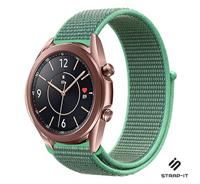 Strap-it Samsung Galaxy Watch 3 - 41mm nylon bandje (mint)