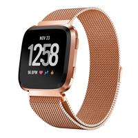 Strap-it Fitbit Versa Milanese band (rosé goud)