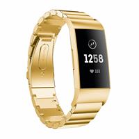 Strap-it Fitbit Charge 4 metalen bandje (goud)