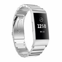 Strap-it Fitbit Charge 4 metalen bandje (zilver)