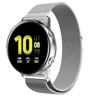 Strap-it Samsung Galaxy Watch Active Milanese band (zilver)