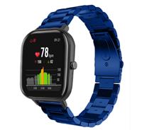 Strap-it Xiaomi Amazfit GTS stalen band (blauw)