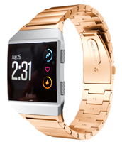 Strap-it Fitbit Ionic metalen bandje (rosé goud)