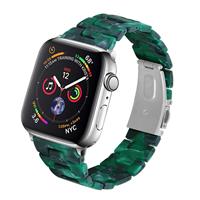 Strap-it Apple Watch stalen band (groen)