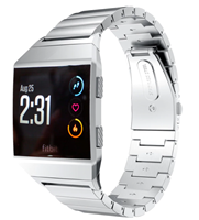 Strap-it Fitbit Ionic metalen bandje (zilver)