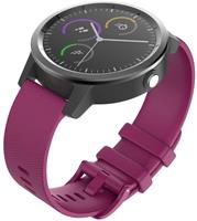 Strap-it Garmin Vivomove 3s silicone band - 39mm - donkerrood