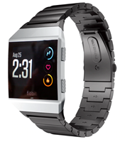 Strap-it Fitbit Ionic metalen bandje (zwart)