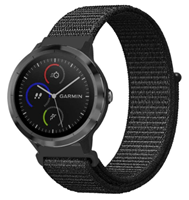 Strap-it Garmin Vivomove HR nylon bandje (zwart)