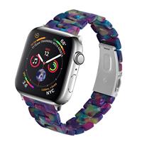 Strap-it Apple Watch stalen band (kleurrijk paars)