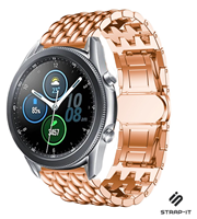 Strap-it Samsung Galaxy Watch 3 - 45mm stalen draak band (rosé goud)