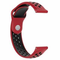 Strap-it Rubber horlogeband 20mm sport universeel (rood/zwart)