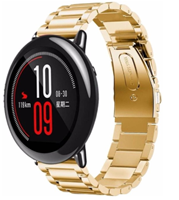Strap-it Xiaomi Amazfit Pace stalen band (goud)