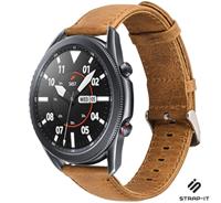 Strap-it Samsung Galaxy Watch 3 leren bandje 45mm (bruin)