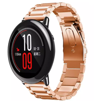 Strap-it Xiaomi Amazfit Pace stalen band (rosé goud)