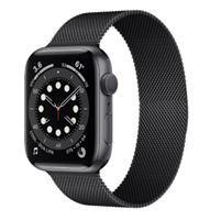 Strap-it Apple Watch 6 Milanese band (zwart)