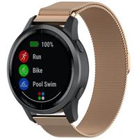 Strap-it Garmin Vivoactive 4 Milanese band - 45mm - rosé goud