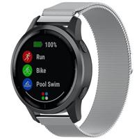 Strap-it Garmin Vivoactive 4 Milanese band - 45mm - zilver