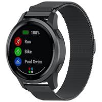 Strap-it Garmin Vivoactive 4 Milanese band - 45mm - zwart