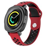 Strap-it Samsung Gear Sport sport band (rood/zwart)