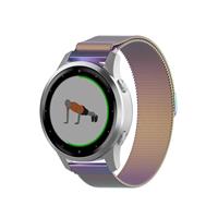 Strap-it Garmin Vivoactive 4s Milanese band - 40mm - regenboog