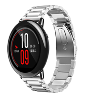 Strap-it Xiaomi Amazfit Pace stalen band (zilver)