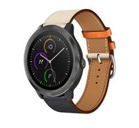 Garmin Vivoactive 4 leren band - 45mm - wit/donkerblauw