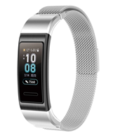 Strap-it Huawei band 3 / 4 Pro Milanese band (zilver)
