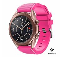 Strap-it Samsung Galaxy Watch 3 41mm siliconen bandje (knalroze)