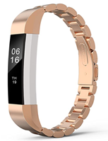 Strap-it Fitbit Alta / Alta HR stalen bandje (rosé goud)