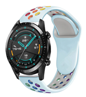Strap-it Huawei Watch GT 2 sport band (kleurrijk lichtblauw)
