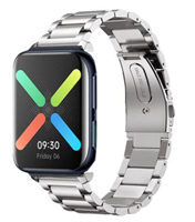 Strap-it Oppo Watch stalen band (zilver)