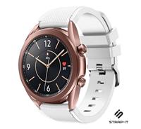Strap-it Samsung Galaxy Watch 3 41mm siliconen bandje (wit)