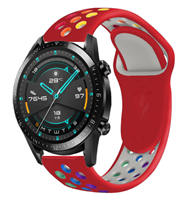Strap-it Huawei Watch GT 2 sport band (kleurrijk rood)