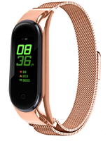 Strap-it Xiaomi Mi band 6 Milanese band (rosé goud)