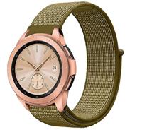 Strap-it Samsung Galaxy Watch 41mm / 42mm nylon band (olijf)