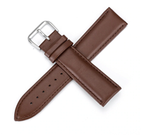 Strap-it Garmin Vivomove 3s leren bandje - 39mm - roodbruin