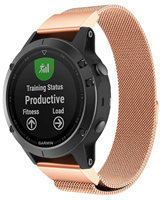 Strap-it Garmin Fenix 5 / 6 Milanese band (rosé goud)