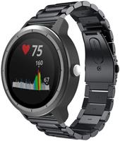 Strap-it Garmin Vivoactive 3 stalen band (zwart)