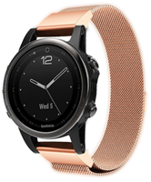 Strap-it Garmin Fenix 5s / 6s Milanese band (rosé goud)