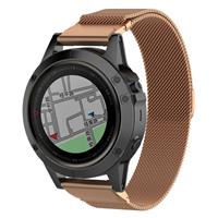 Strap-it Garmin Fenix 5x / 6x Milanese band (rosé goud)