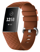 Strap-it Fitbit Charge 4 silicone band (bruin)