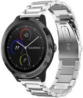 Strap-it Garmin Vivomove 3s stalen band - 39mm - zilver