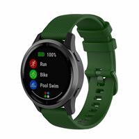 Strap-it Garmin Vivoactive 4s silicone band - 40mm - legergroen