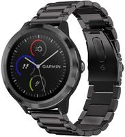 Strap-it Garmin Vivomove 3s stalen band - 39mm - zwart