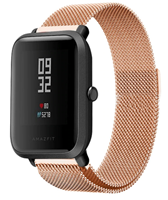 Strap-it Xiaomi Amazfit Bip Milanese band (rosé goud)