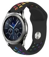 Strap-it Samsung Gear S3 sport band (zwart kleurrijk)