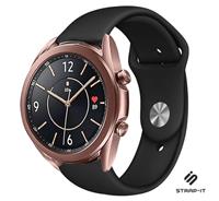 Strap-it Samsung Galaxy Watch 3 sport bandje 41mm (zwart)