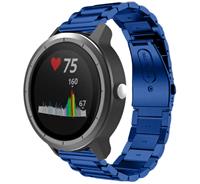 Strap-it Garmin Vivoactive 3 stalen band (blauw)