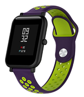Strap-it Xiaomi Amazfit Bip sport band (paars/geel)